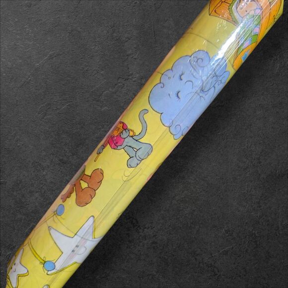 Vintage Hallmark Baby Wrapping Paper Yellow Gender Neutral NOS 1980s Nursery - Picture 5 of 5